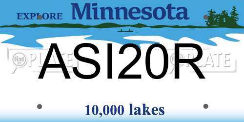 ASI20R Minnesota License Plate