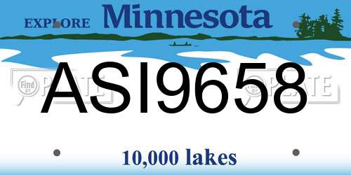 ASI9658 Minnesota License Plate