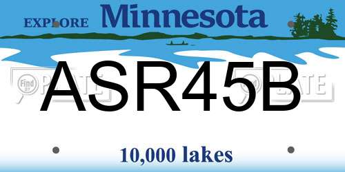 ASR45B Minnesota License Plate