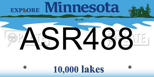 ASR488 Minnesota License Plate