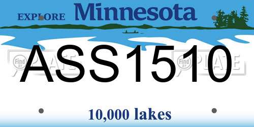 ASS1510 Minnesota License Plate