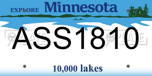 ASS1810 Minnesota License Plate