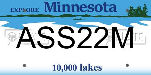 ASS22M Minnesota License Plate