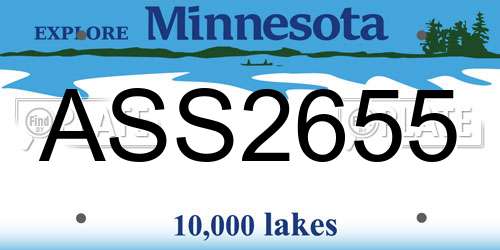 ASS2655 Minnesota License Plate
