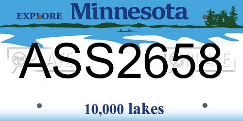 ASS2658 Minnesota License Plate