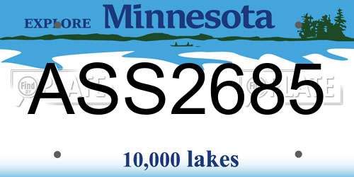 ASS2685 Minnesota License Plate