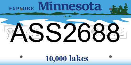 ASS2688 Minnesota License Plate