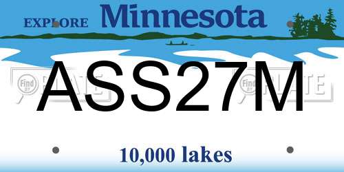 ASS27M Minnesota License Plate