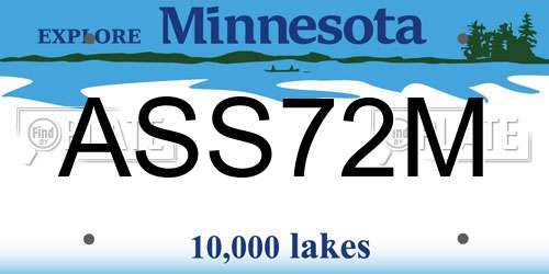 ASS72M Minnesota License Plate
