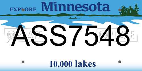 ASS7548 Minnesota License Plate