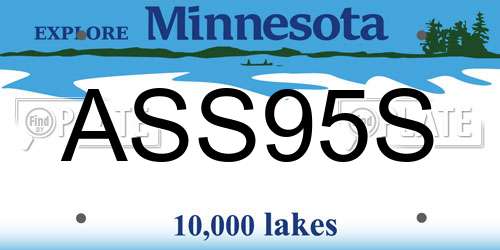 ASS95S Minnesota License Plate
