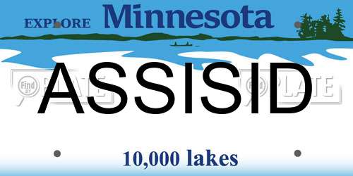 ASSISID Minnesota License Plate