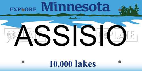 ASSISIO Minnesota License Plate