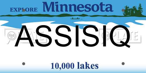 ASSISIQ Minnesota License Plate