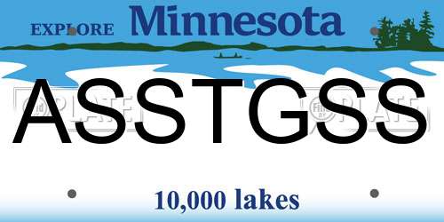 ASSTGSS Minnesota License Plate