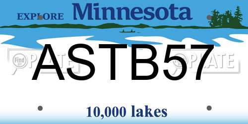 ASTB57 Minnesota License Plate
