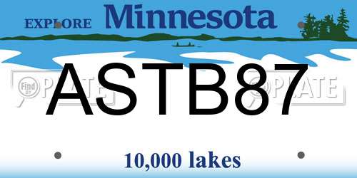 ASTB87 Minnesota License Plate