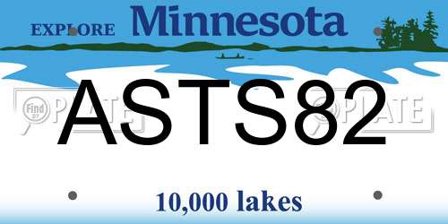 ASTS82 Minnesota License Plate