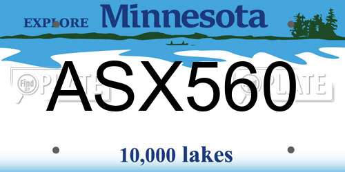 ASX560 Minnesota License Plate