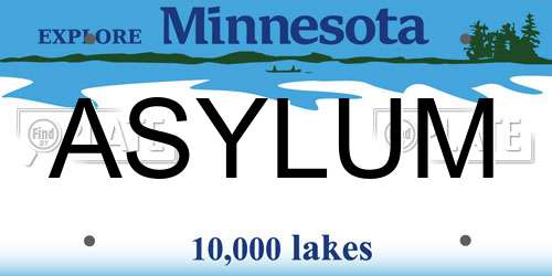 ASYLUM Minnesota License Plate