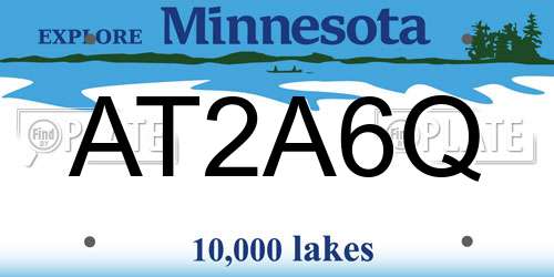AT2A6Q Minnesota License Plate
