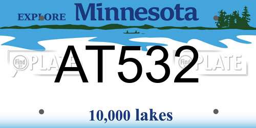 AT532 Minnesota License Plate