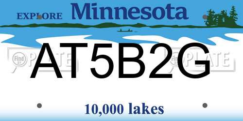 AT5B2G Minnesota License Plate