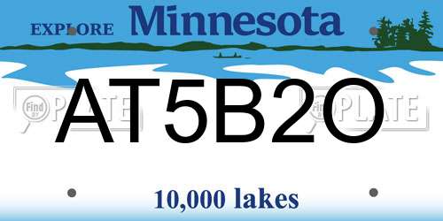 AT5B2O Minnesota License Plate