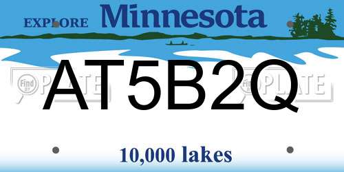 AT5B2Q Minnesota License Plate