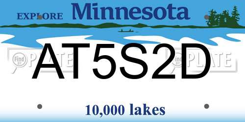 AT5S2D Minnesota License Plate