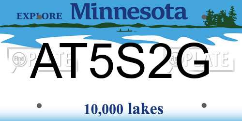 AT5S2G Minnesota License Plate