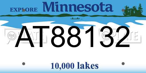 AT88132 Minnesota License Plate