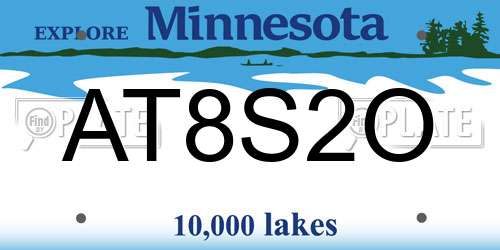 AT8S2O Minnesota License Plate