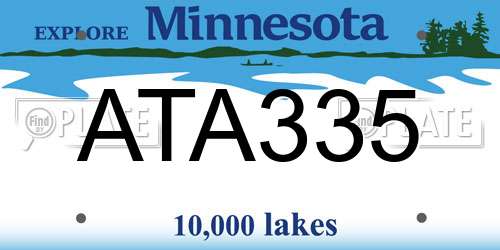 ATA335 Minnesota License Plate