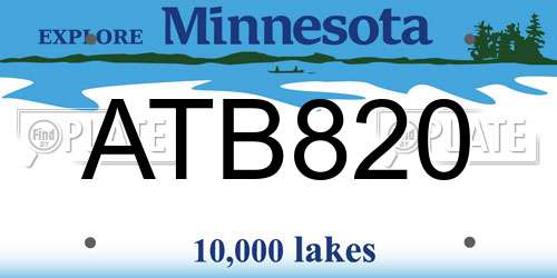 ATB820 Minnesota License Plate