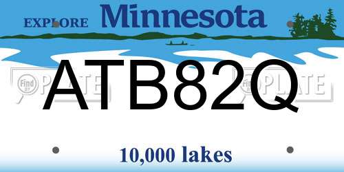 ATB82Q Minnesota License Plate