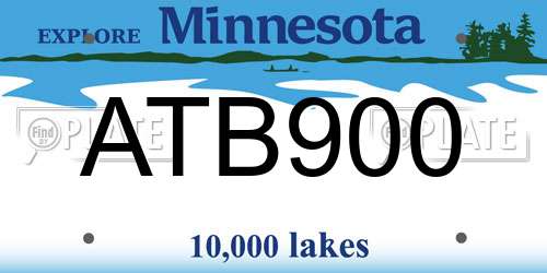 ATB900 Minnesota License Plate