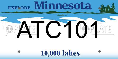 ATC101 Minnesota License Plate