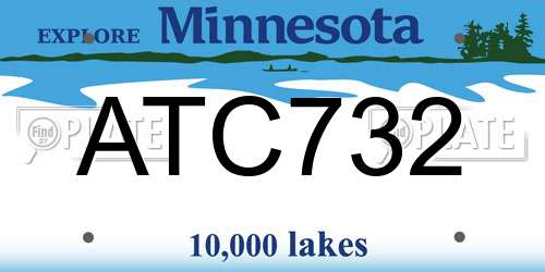 ATC732 Minnesota License Plate