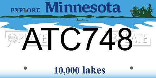 ATC748 Minnesota License Plate