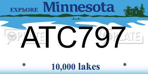 ATC797 Minnesota License Plate