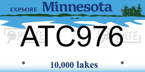 ATC976 Minnesota License Plate