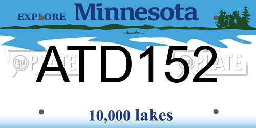 ATD152 Minnesota License Plate