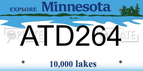 ATD264 Minnesota License Plate