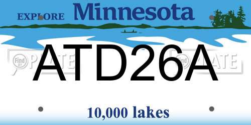 ATD26A Minnesota License Plate