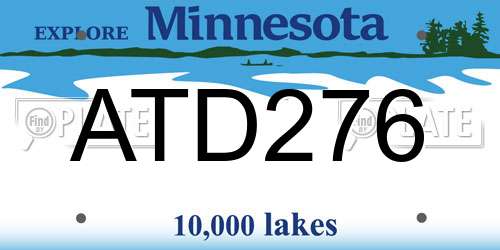 ATD276 Minnesota License Plate