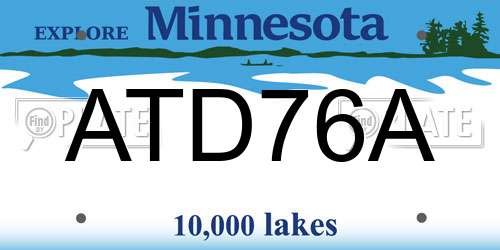 ATD76A Minnesota License Plate