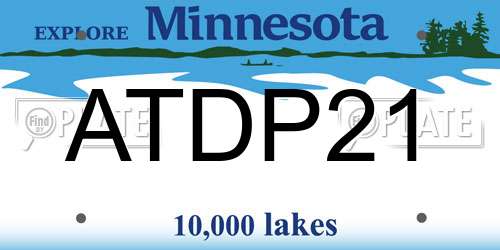ATDP21 Minnesota License Plate