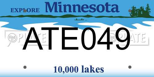 ATE049 Minnesota License Plate