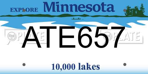 ATE657 Minnesota License Plate